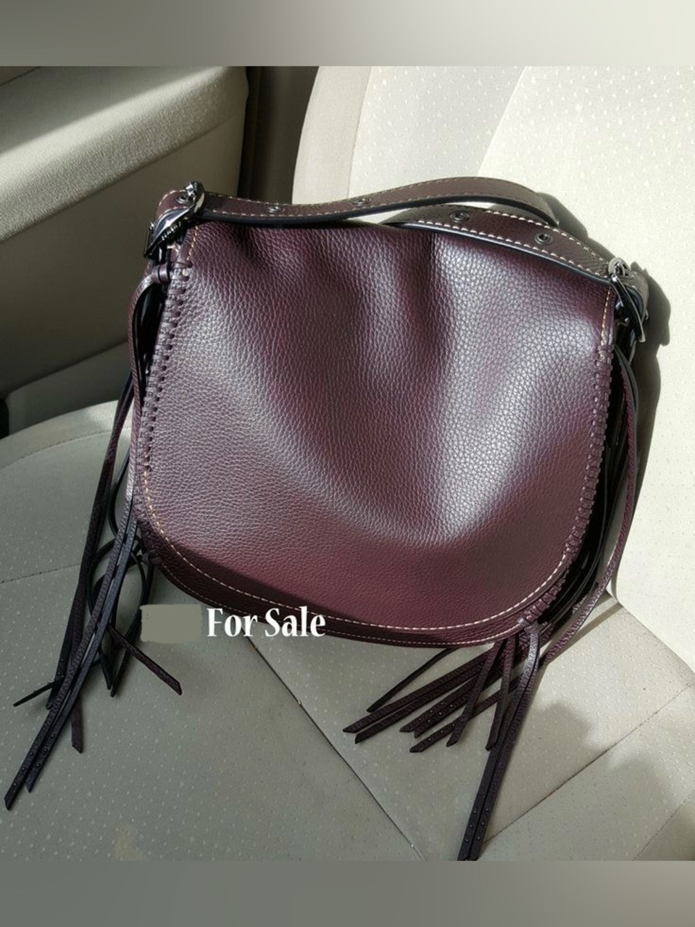 Coach 1941 Pebble Leather Crossbody Saddle Bag in Oxblood